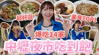 爆吃14家新紀錄！桃園中壢夜市吃到飽！炒粿條、爆汁餡餅、麻辣臭豆腐特色美食多到吃不完！榮登這泱最愛的夜市🔥｜🌱泱泱Lynn [upl. by Demha227]