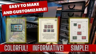 How To Make Your Own Stamp Album Pages [upl. by Meneau]