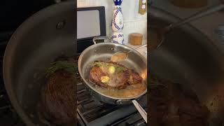 HOW TO COOK A JUICY RIBEYE STEAK ribeyesteak [upl. by Parfitt]