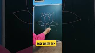 Water lily drawing trending Water lily easy drawing [upl. by Bron]