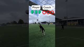 Player vs Coach 🎯 ⚽️ goalkeeper goalkeepertraining [upl. by Bauer967]