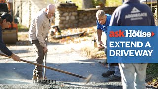 How to Extend a Driveway with Asphalt  Ask This Old House [upl. by Nelleus722]