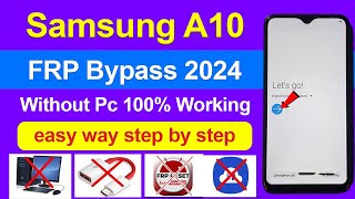 Samsung Galaxy A10 FRP Bypass Without PC 2024  A105f Google Account Unlock Easy Way [upl. by Ailimat234]