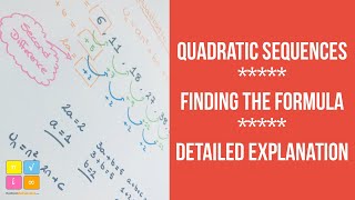 Quadratic Sequences  How to find the formula for the nth term [upl. by Yllod]