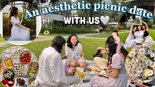 An aesthetic picnic date❤️  Come along  M vlogs [upl. by Nonnerb869]