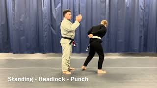 BJJ  Standing Headlock Escape  Punch [upl. by Rector572]