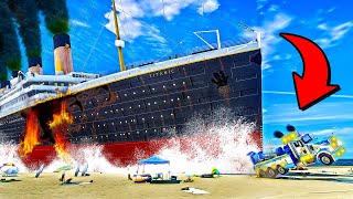 Titanic BEACHED in GTA 5 and is now STUCK [upl. by Esetal]