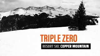 Triple Zero  Double Black Diamond ski run at Copper Mountain Colorado [upl. by Lajes600]