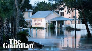 Hurricane Helene swamps Florida neighbourhoods after making landfall [upl. by Ailyt104]