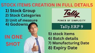 Tally Stock Item Creation in Tally ERP 9 Inventory Management in Tally ERP 9 BY IMRAN SIR [upl. by Mcilroy]