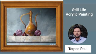 still life acrylic painting tutorial  still life easy painting tutorial [upl. by Milah]