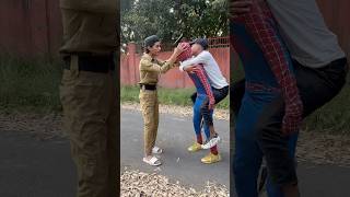 50000 का चालान😫😭 spiderman funny comedy shorts youtubeshorts mrtadkaaman police [upl. by Nabala]