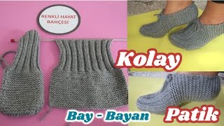 Çok Kolay Bay ve Bayan Patik Modeli  Anlatımlı Yapılışı  Örgü Dantel Oya El İşi [upl. by Nylrahc283]