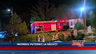 Incendiu puternic la Răchiți [upl. by Ennire]