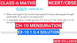 Class 6 Exercise101 Q4 Solution  Class 6 Maths Chapter 10 Mensuration  NCERT CBSE [upl. by Nodnas]