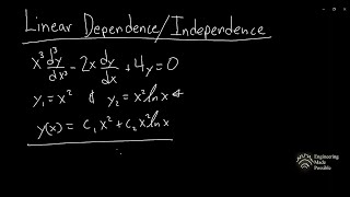 Linear DependenceIndependence and Wronskian [upl. by Clarine525]