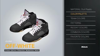 HOW TO MAKE OFF WHITE X AIR JORDAN 5quotMUSLINquot NBA 2k24 [upl. by Sherer]