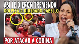 Así GOLPEARON al chavista DIOSDADO CABELLO por sabotear a la opositora MARIA CORINA [upl. by Esilehc]