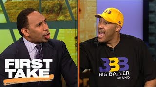 LaVar Ball and Stephen A argue over BBB pricing and LeBron joining Lakers  First Take  ESPN [upl. by Nerrag]