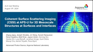 Zhang Jiang CSSI at APSU for 3D Mesoscale Structures at Surfaces and Interfaces [upl. by Anse]