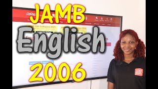 JAMB CBT English 2006 Past Questions 1  20 [upl. by Sitnik105]