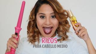 ¿Cómo hacer rizos con una tenaza si tienes el cabello medio ¡Fácil y práctico [upl. by Viveca]