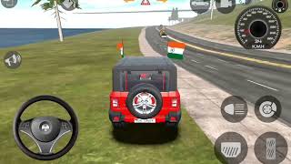 Mahindra Red thar driving safe  Indian cars simulator 3D  android Gameplay [upl. by Amieva]