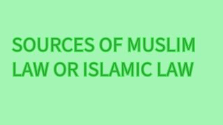 Sources of Muslim law or islamic law muslimlaw sunna ijma qiyas familylaw [upl. by Asa218]