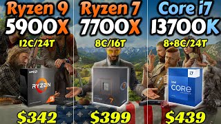 R9 5900X vs R7 7700X vs i713700K  Which CPU is better Value for Money [upl. by Enid701]