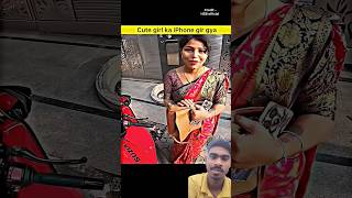 Cute girl ka iphone gir gya 😯shorts motovlog rider motovlogger moto [upl. by Anauqaj649]