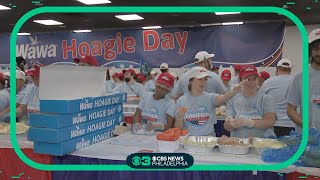 On Hoagie Day Wawa workers making 25000 turkey hoagies [upl. by Tse671]