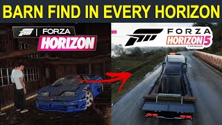 Finding A Barn Find In EVERY Forza Horizon l Evolution Of Barn Find Cutscene Forza Horizon 12345 [upl. by Nirihs]