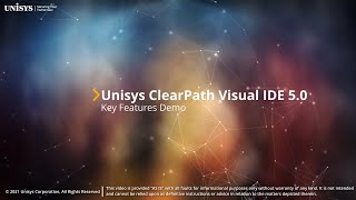 Unisys ClearPath Visual IDE 50  Key Features Demo [upl. by Ramin797]