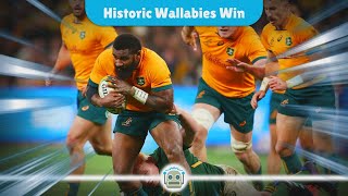 Wallabies Triumph in Epic Showdown Suaalii Shines in Historic Win Over England [upl. by Rorry]