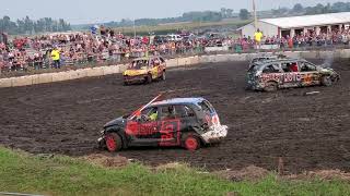 Blairstown Demo Derby 2021  Minivans [upl. by Enaywd]