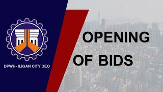 DPWH Iligan City DEO Opening of Bids on October 08 2024 [upl. by Alage628]