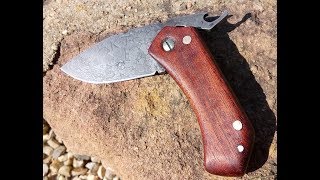 Knife Making  a rustic edc friction folder [upl. by Ijies]