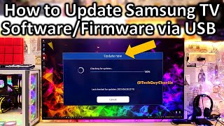 How to update Samsung TV FirmwareSoftware via USB [upl. by Rowley405]