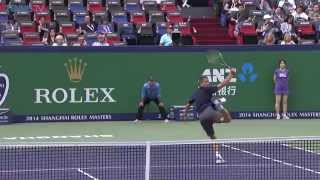 Feliciano Lopez Hits Shanghai Hot Shot Against Youzhny [upl. by Landes]