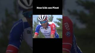 How kids see Thibaut Pinot vs How I see him tourdefrance tdf2023 giro [upl. by Oniluap]