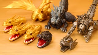 Godzilla vs King Ghidorah vs Mechagodzilla plastic model 2022 [upl. by Oluas]