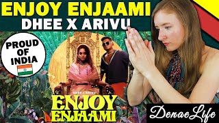 Enjoy Enjaami  Dhee ft Arivu  American Singer Reacts to Tamil Song  DenaeLife Reaction 2022 [upl. by Ynohtnael623]