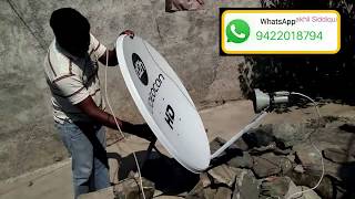 90 centimetre dish c band pe kaise set kare  Akhil Free Dish [upl. by Nyasuh406]