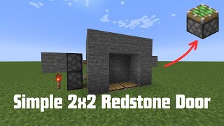 Minecraft Tutorial How To Make a Simple 2x2 Piston Door [upl. by Asiaj]