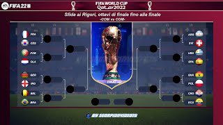 FIFA 22 • World CUP QATAR 2022 Sfida ai Rigori • ottavi di finale fino alla finale COM vs COM [upl. by Redliw]