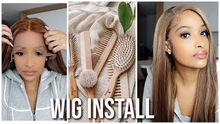 SPRING BEGINNER FRIENDLY HONEY BLONDE WIG INSTALL Ft Unice Hair [upl. by Falito]