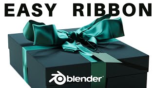 How to Make a Ribbon on a Gift Box Look Real  Blender Tutorial [upl. by Lashoh683]