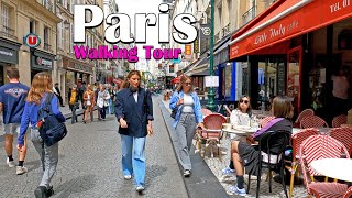 Paris France 🇫🇷  Walking Tour 4K  Walk in Paris Rue Montorgueil  May 2024 [upl. by Kiona963]