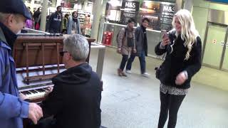 Gentlemen Prefer Blondes At The Station Piano ft Ole Joe RIP [upl. by Ahon350]