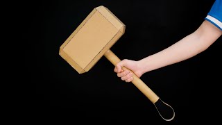 DIY Thors Hammer Mjolnir Super Cool at Home With Cardboard [upl. by Arakal]